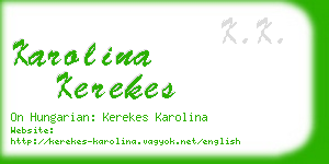 karolina kerekes business card